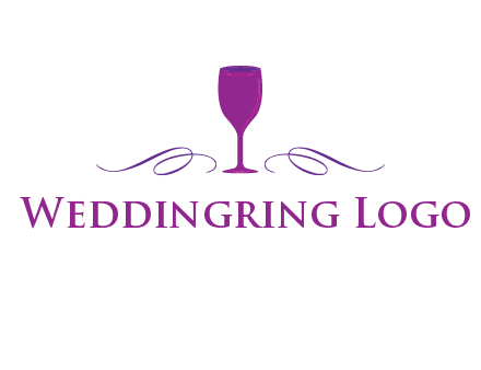 goblet with ribbons logo