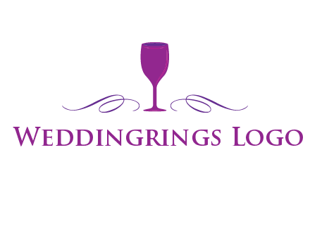 goblet with ribbons logo