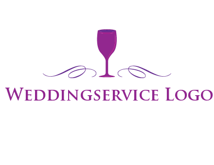 goblet with ribbons logo