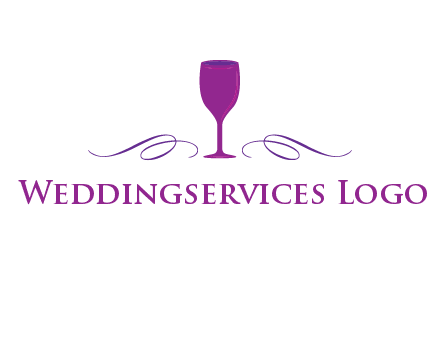goblet with ribbons logo