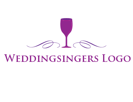 goblet with ribbons logo