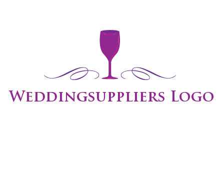 goblet with ribbons logo