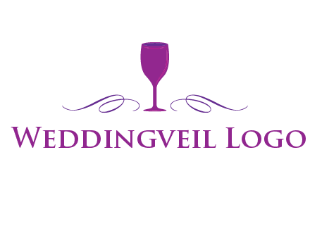 goblet with ribbons logo