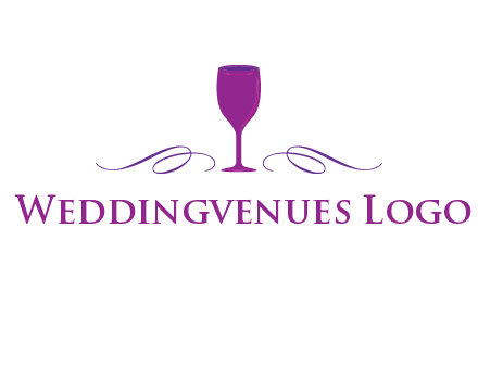 goblet with ribbons logo