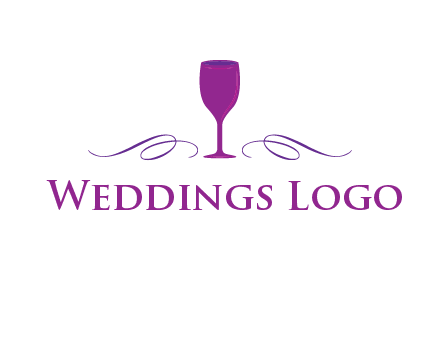 goblet with ribbons logo