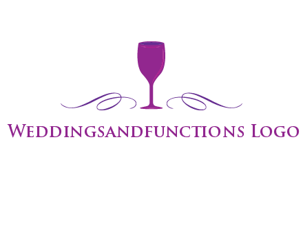 goblet with ribbons logo