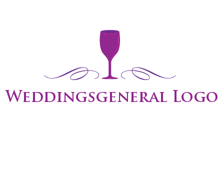 goblet with ribbons logo