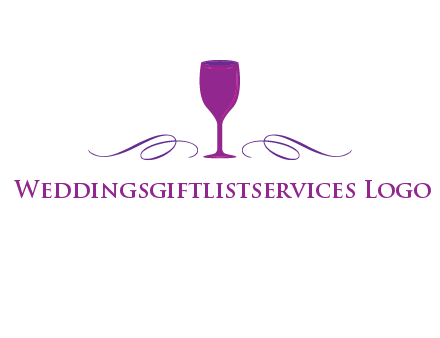 goblet with ribbons logo