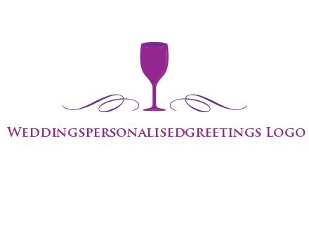 goblet with ribbons logo