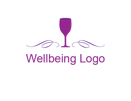 goblet with ribbons logo
