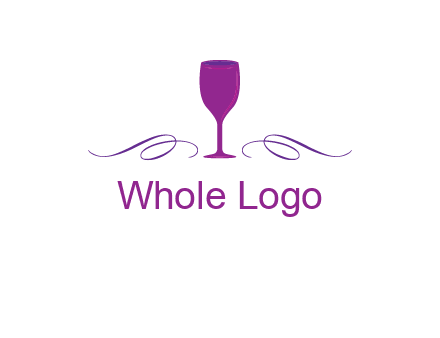 goblet with ribbons logo