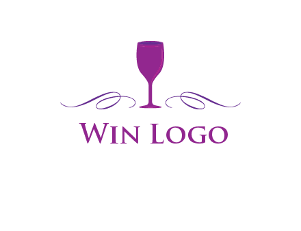 goblet with ribbons logo