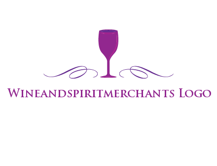 goblet with ribbons logo