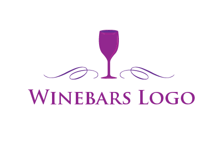 goblet with ribbons logo