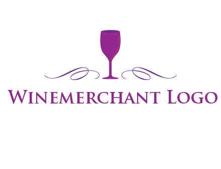 goblet with ribbons logo