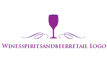 goblet with ribbons logo