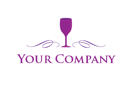goblet with ribbons logo