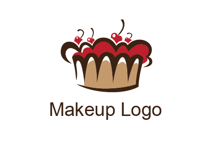 birthday cake crown with cherries logo