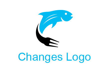 fish with a fork tail logo