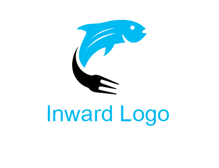 fish with a fork tail logo