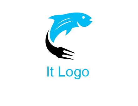 fish with a fork tail logo