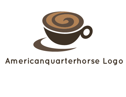 coffee cup with swirl below to depict a saucer logo