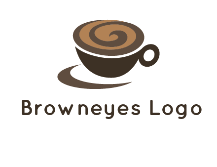 coffee cup with swirl below to depict a saucer logo