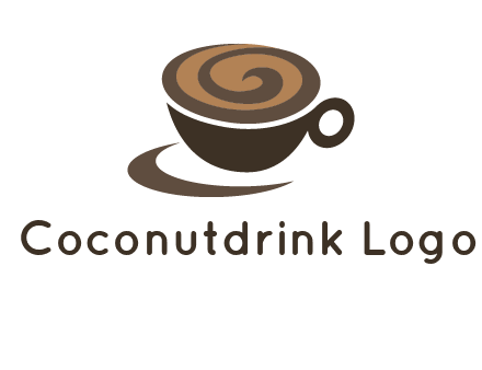 coffee cup with swirl below to depict a saucer logo