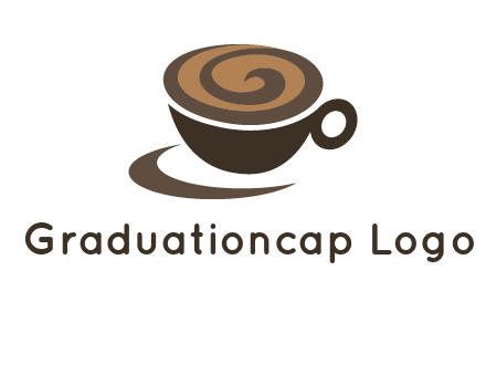 coffee cup with swirl below to depict a saucer logo