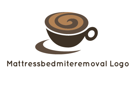 coffee cup with swirl below to depict a saucer logo