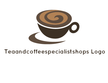 coffee cup with swirl below to depict a saucer logo