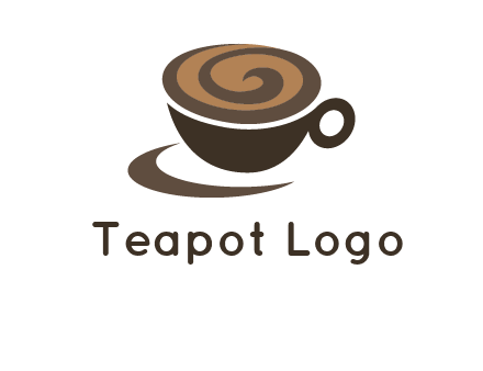 coffee cup with swirl below to depict a saucer logo
