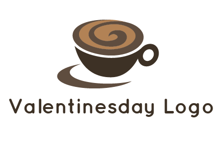 coffee cup with swirl below to depict a saucer logo