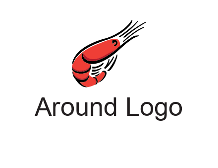 line art shrimp restaurant logo