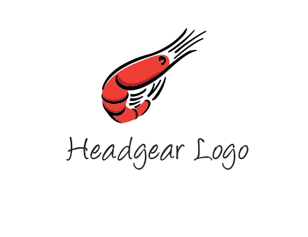 line art shrimp restaurant logo