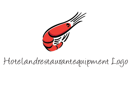line art shrimp restaurant logo