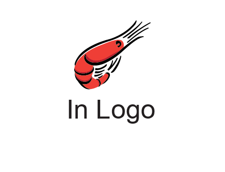 line art shrimp restaurant logo