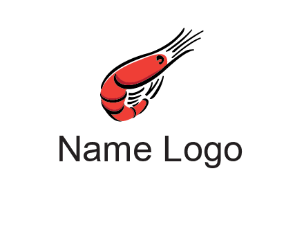 line art shrimp restaurant logo