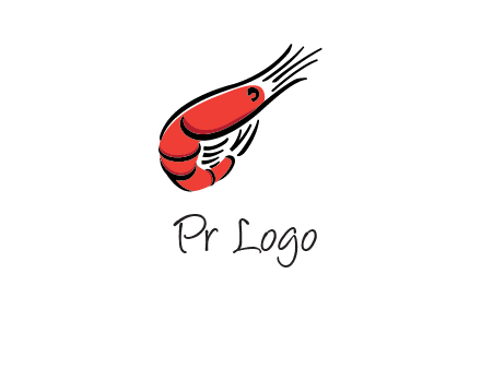 line art shrimp restaurant logo