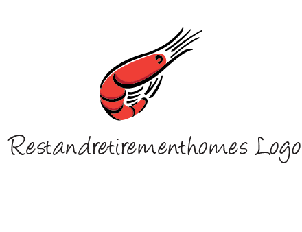 line art shrimp restaurant logo