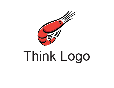 line art shrimp restaurant logo