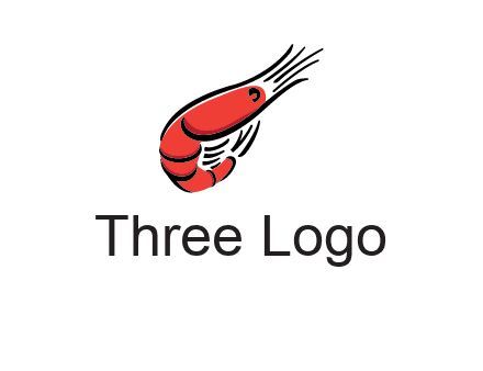 line art shrimp restaurant logo