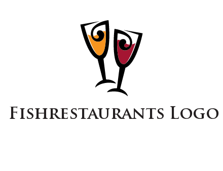wine glasses logo