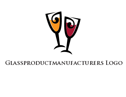 wine glasses logo