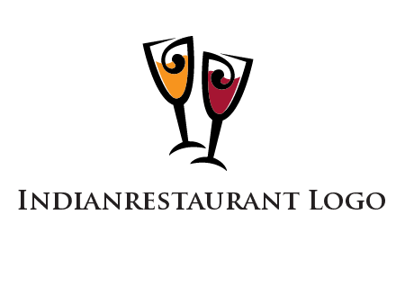 wine glasses logo