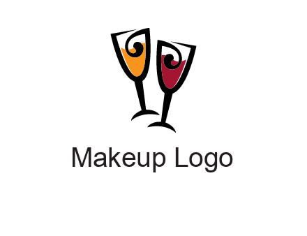 wine glasses logo
