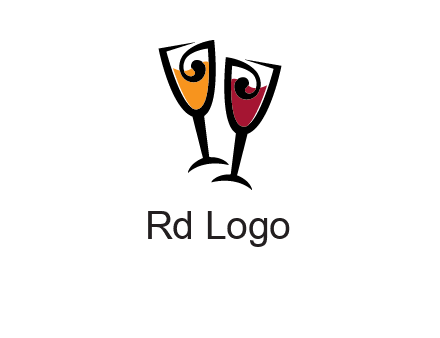 wine glasses logo