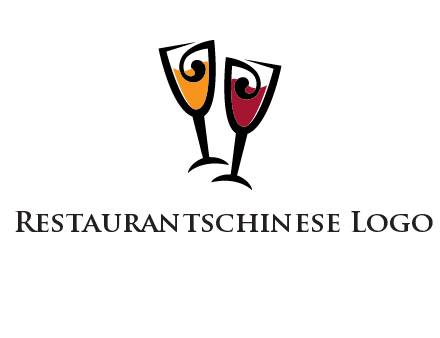wine glasses logo