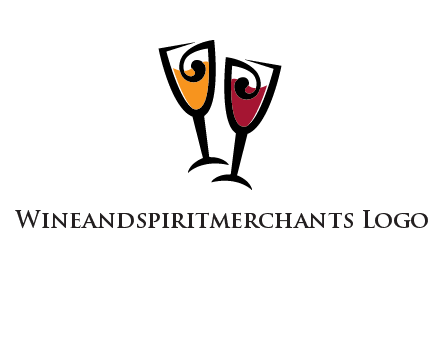 wine glasses logo