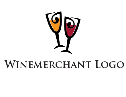 wine glasses logo